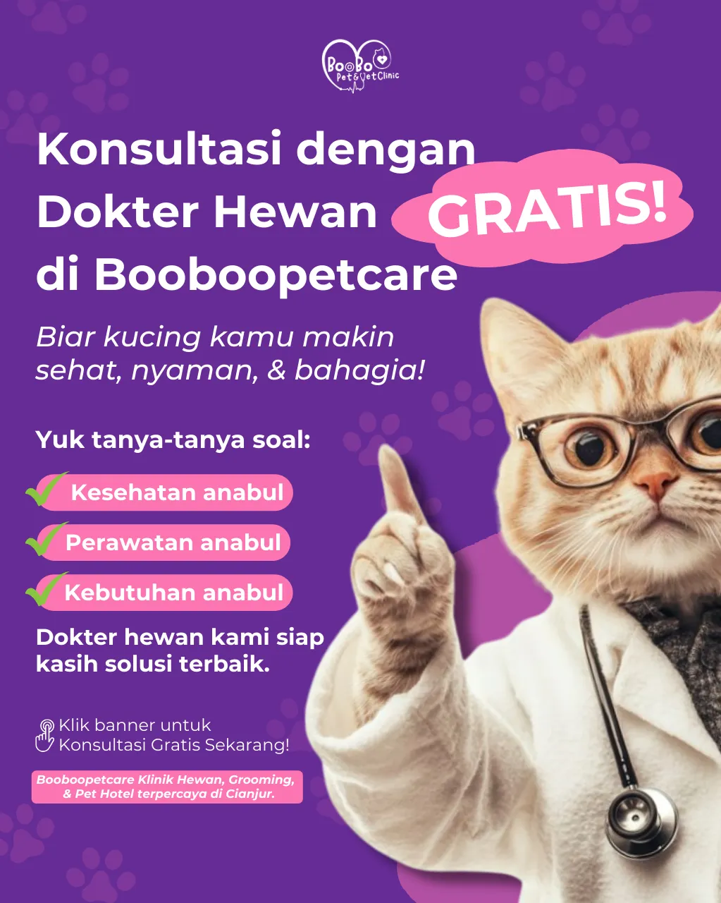 Belanja Kebutuhan Hewan Peliharaan di Booboo Pet Care